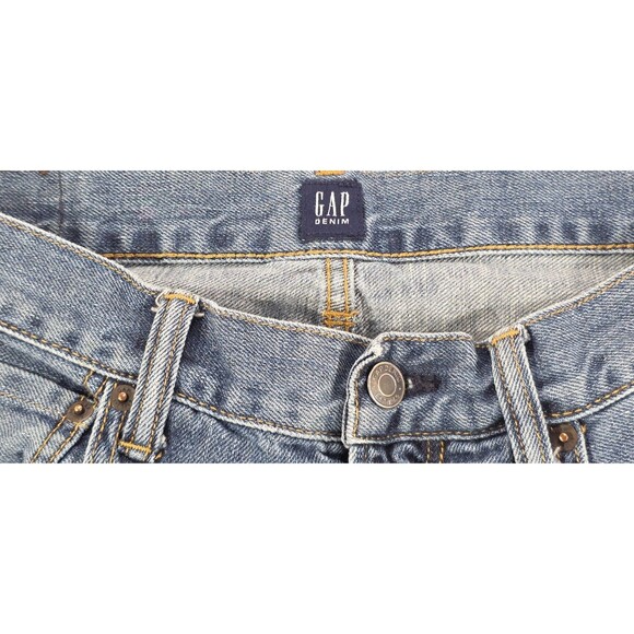 Gap Mens Blue Jeans Bootcut Mid Rise Medium Wash Cotton Denim Cowboy 34x34 - Picture 3 of 16